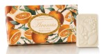 POMARAŃCZA ~ Zestaw tłoczonych mydeł w eleganckim, ozdobnym pudełku 3x125g (ref. S178)